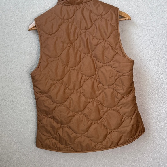 Croft and Barrow Quilted Vest Brown Camel size Small - Picture 7 of 9